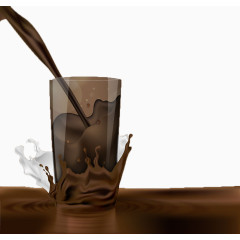 倒入杯里的咖啡