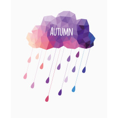 彩色下雨云