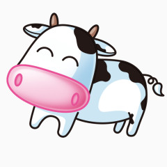 手绘卡通奶牛