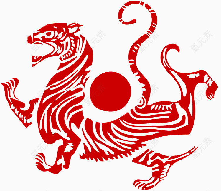 红色剪纸