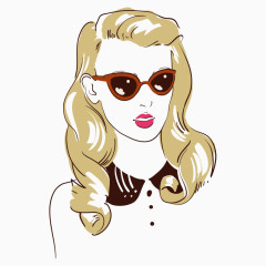 简笔手绘女郎形象