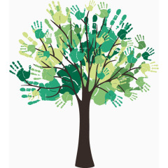 手绘卡通许愿树元素