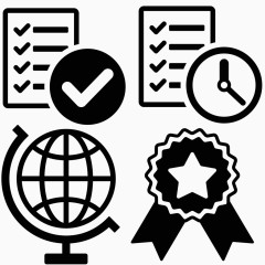 精致学校学生办公用品毕业图标