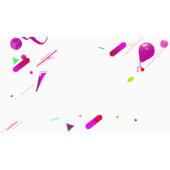 紫色清新礼花漂浮