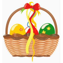 彩蛋鸡蛋篮子复活节装饰彩带蝴蝶结