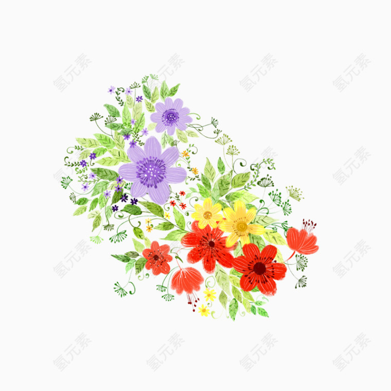 精美五彩花卉