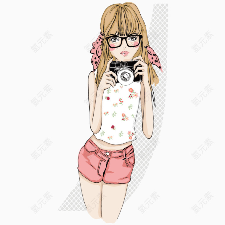 拍照的女孩
