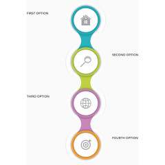 矢量创意设计链条竖状目录图