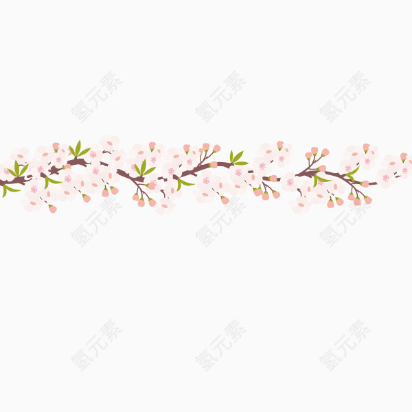 樱花 花纹 淡粉色