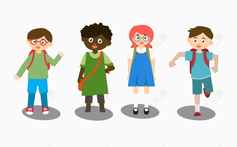 扁平卡通人物素材