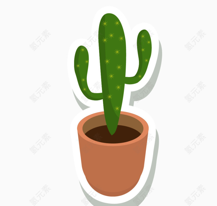 卡通植物盆栽