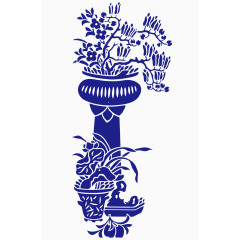 青花瓷插花花瓶