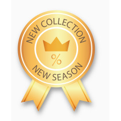 金色促销标签矢量素材