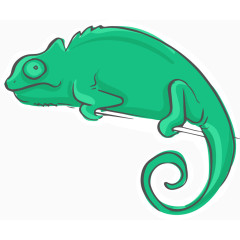 卡通绿色蜥蜴