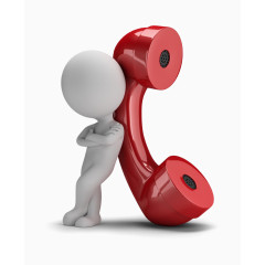 创意思考打电话3D小人