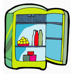 手绘电冰箱