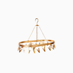 劳伦斯晾衣架铝钛合金圆盘晒毛巾架多夹子