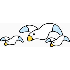 可爱卡通海鸥