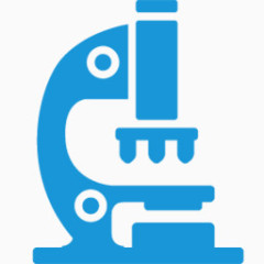 显微镜蓝色的医学的图标