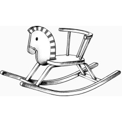 手绘漫画风格木马