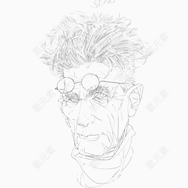 线描人物
