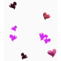 立体爱心漂浮素材