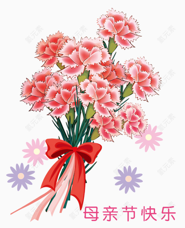 母亲节手绘康乃馨