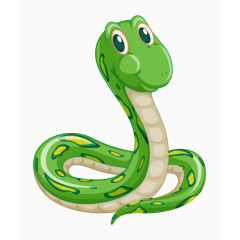 卡通绿蛇