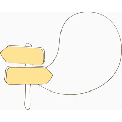 卡通手绘指示牌边框