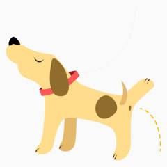 卡通动物小狗狗绳子