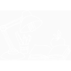 卡通手绘简笔画台灯 