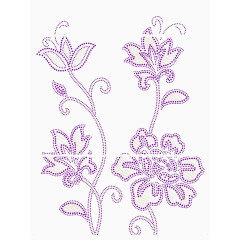 紫色花手绘简约