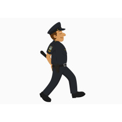 手绘卡通警察
