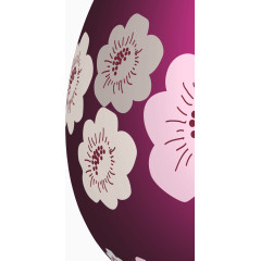 卡通精美复古节日彩蛋紫色