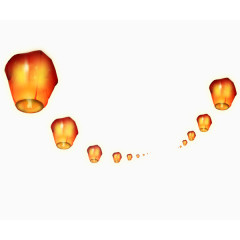 成排孔明灯七夕