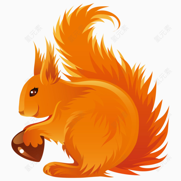 卡通小松鼠矢量图