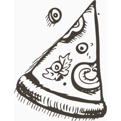 矢量手绘三明治