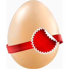 红色折角贴纸鸡蛋