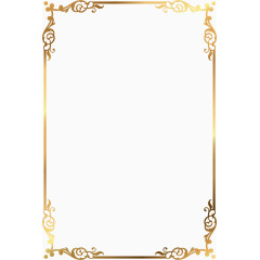 矢量金色花纹边框
