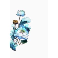 荷花蓝色