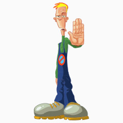 拒绝手势的男人