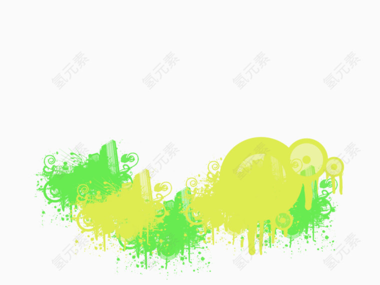 彩色花纹装饰插画