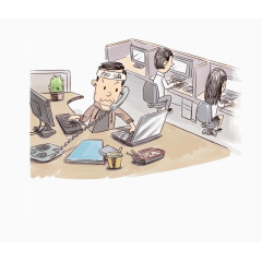 手绘的办公区域