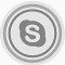 灰色retro-social-media-icons
