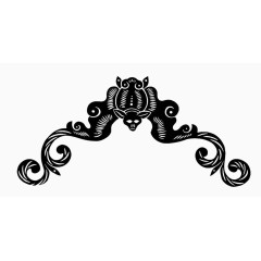 蝙蝠花边边框素材