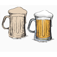 手绘啤酒