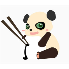 手绘熊猫