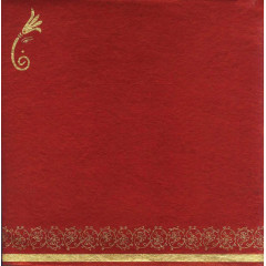 暗红色金色配花的信纸