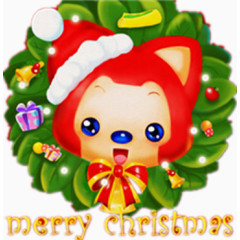 带着圣诞帽的阿狸