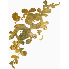 欧式金色剪纸素材